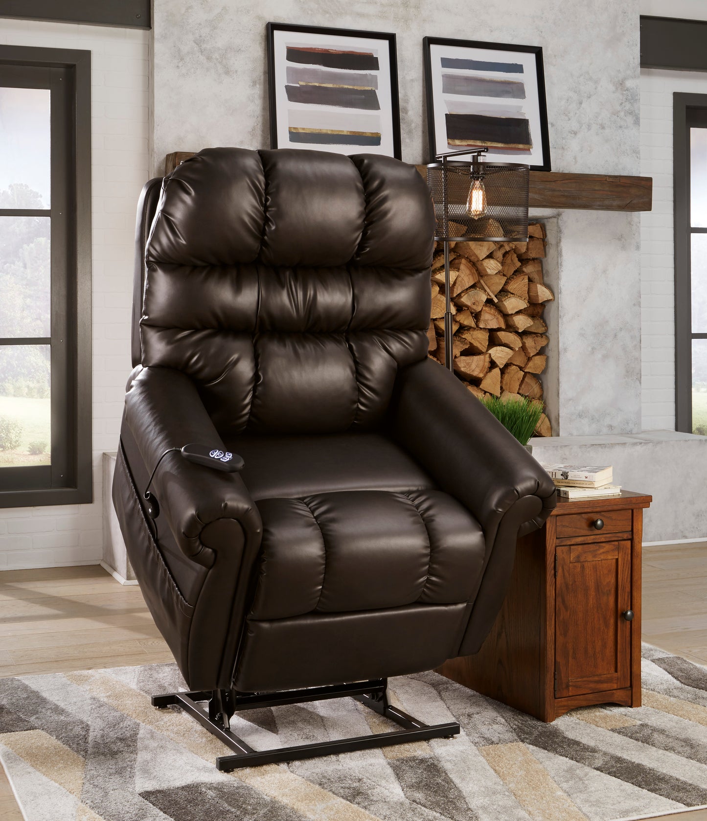 Ashley Signature Design Mopton Power Lift Recliner Chocolate 7550812