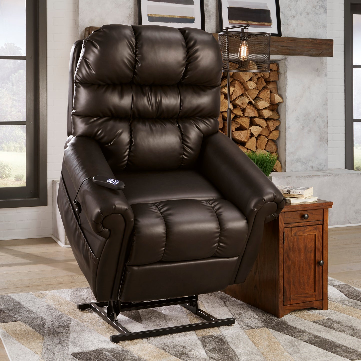 Ashley Signature Design Mopton Power Lift Recliner Chocolate 7550812