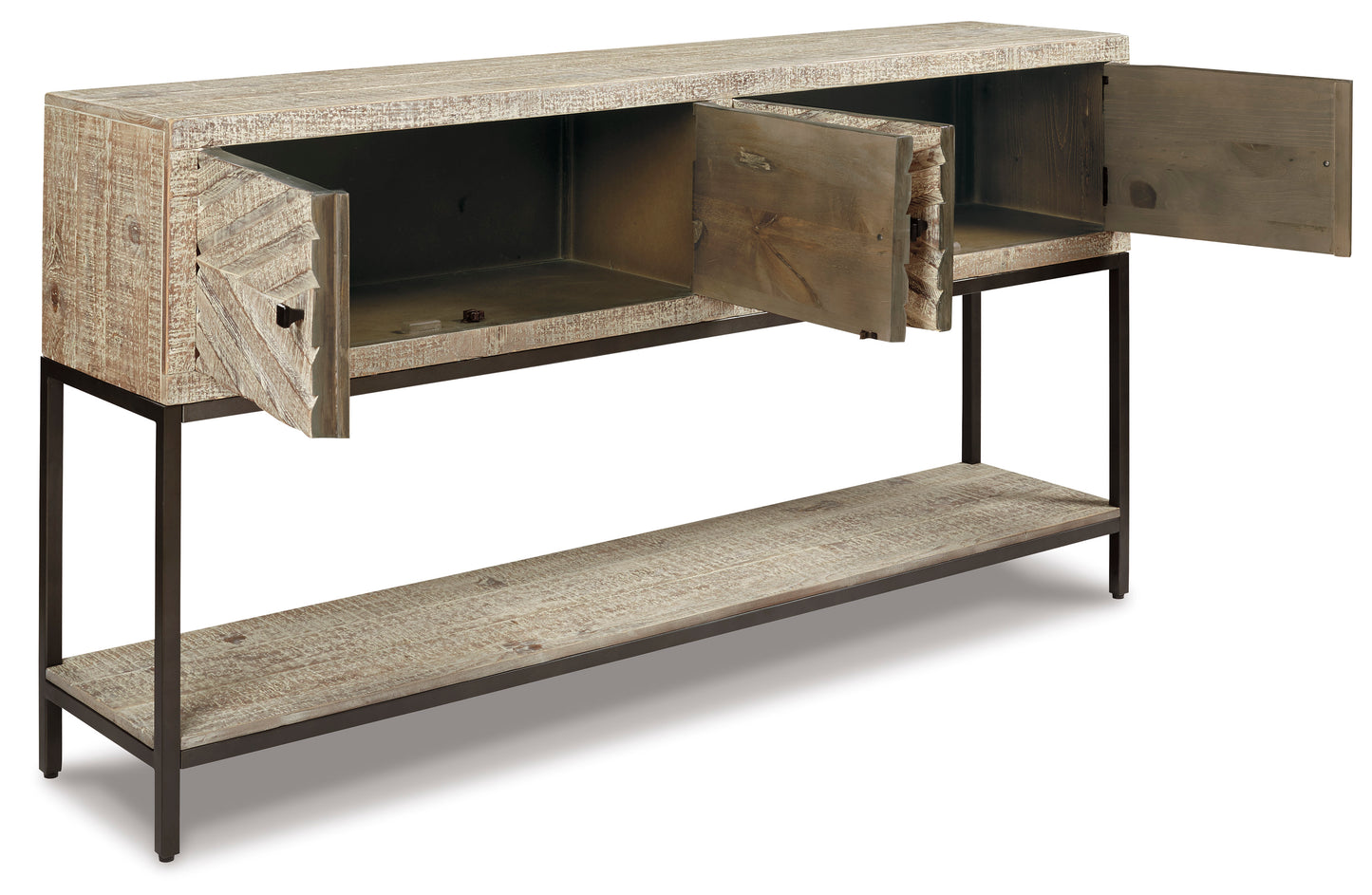 Ashley Signature Design Roanley Sofa/Console Table Distressed White A4000262