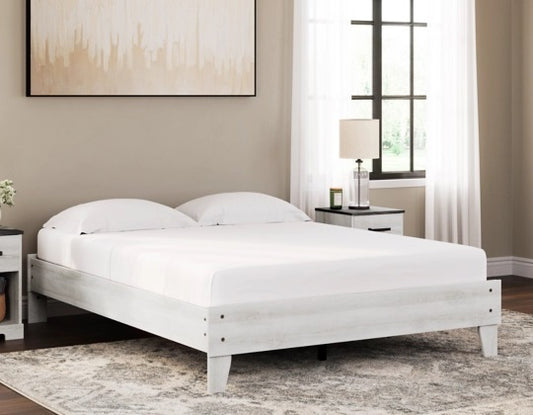 Ashley Signature Design Shawburn Queen Platform Bed Whitewash EB4121-113