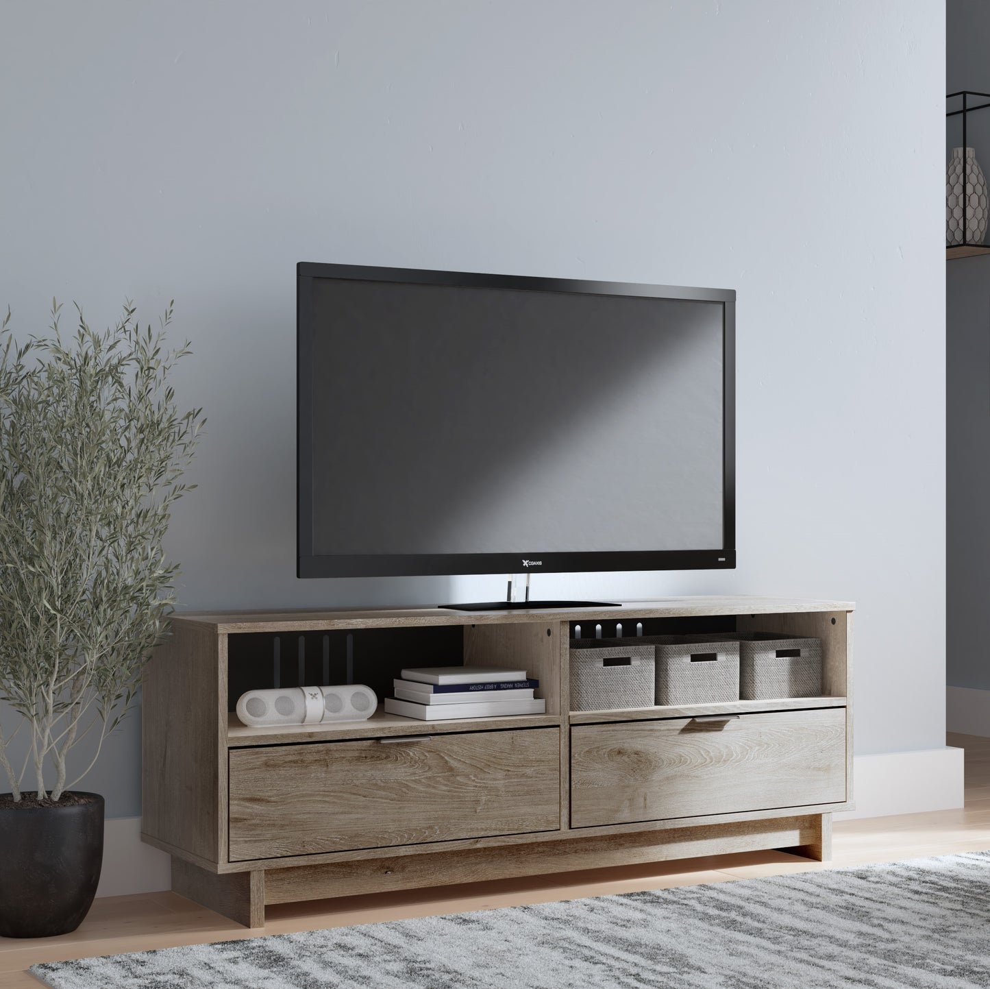 Ashley Signature Design Oliah Medium TV Stand Natural EW2270-168