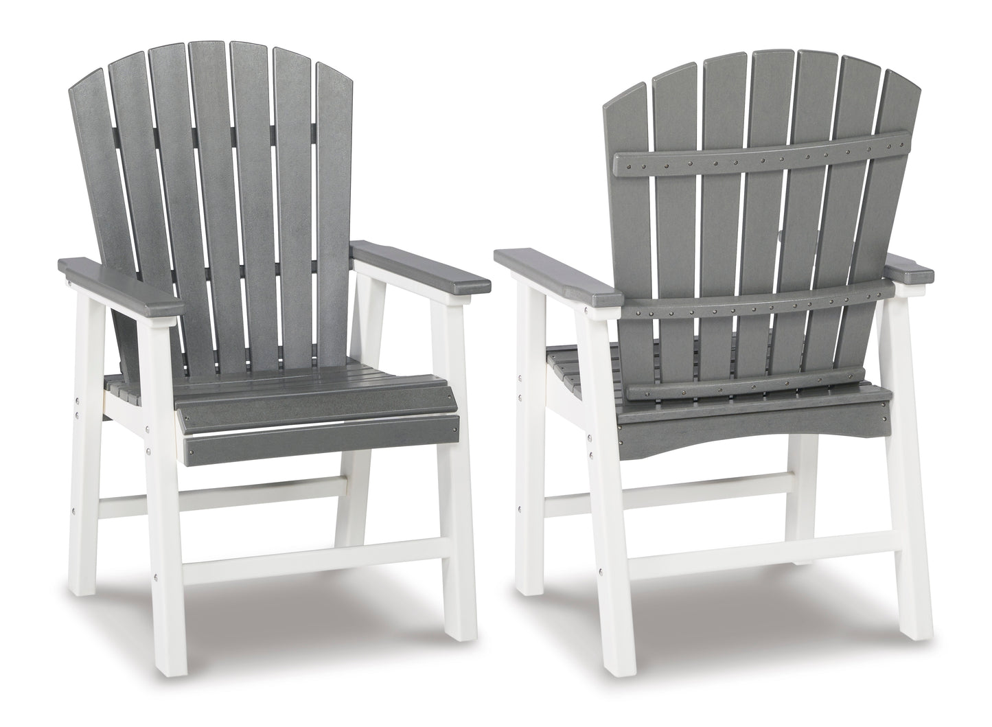 Ashley Signature Design Transville Outdoor Dining Arm Chair (Set of 2) Gray/White P210-601A