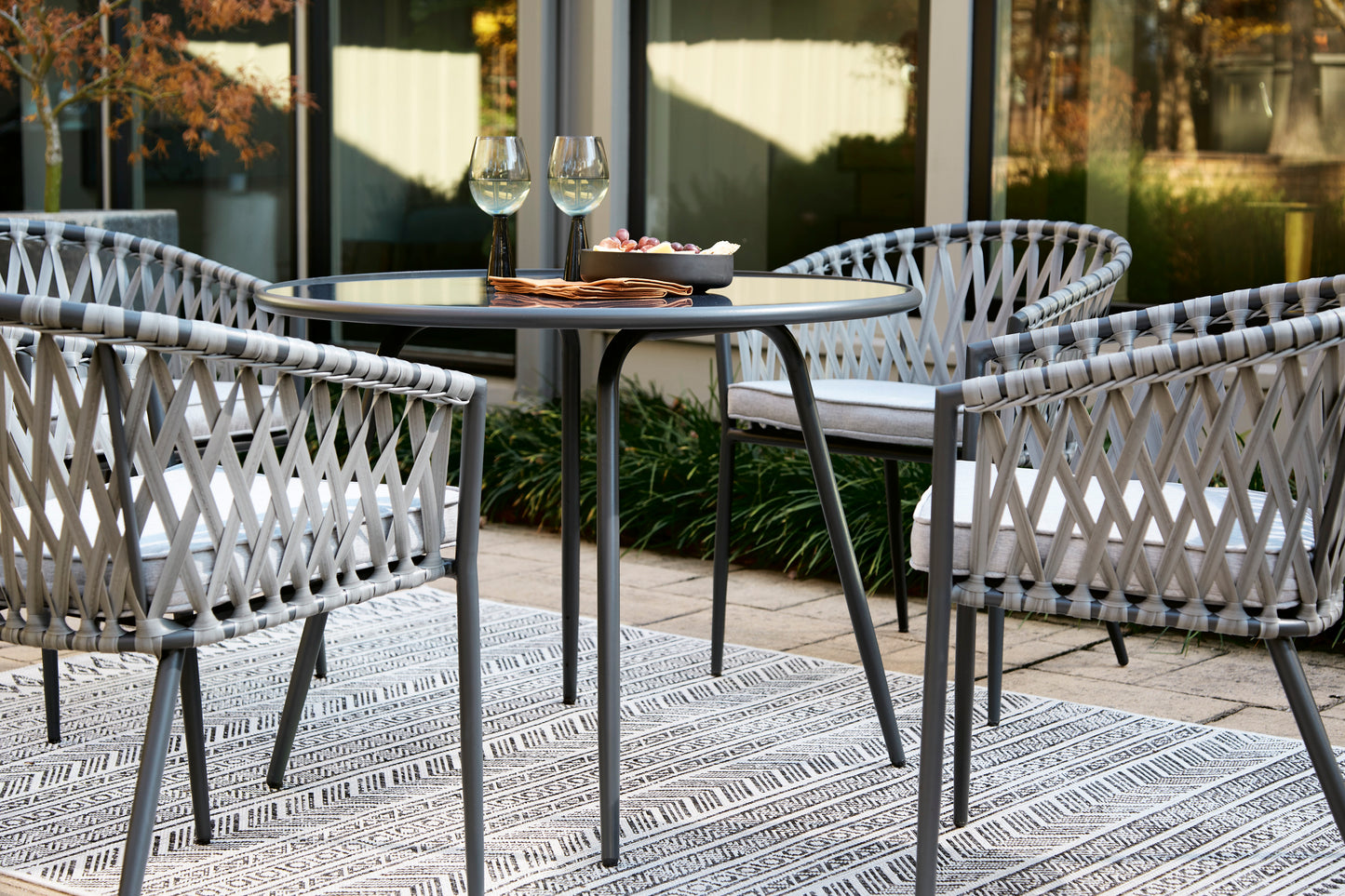 Ashley Signature Design Palm Bliss Outdoor Dining Table Gray P372-615