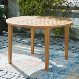 Ashley Signature Design Janiyah Outdoor Dining Table Light Brown P407-615