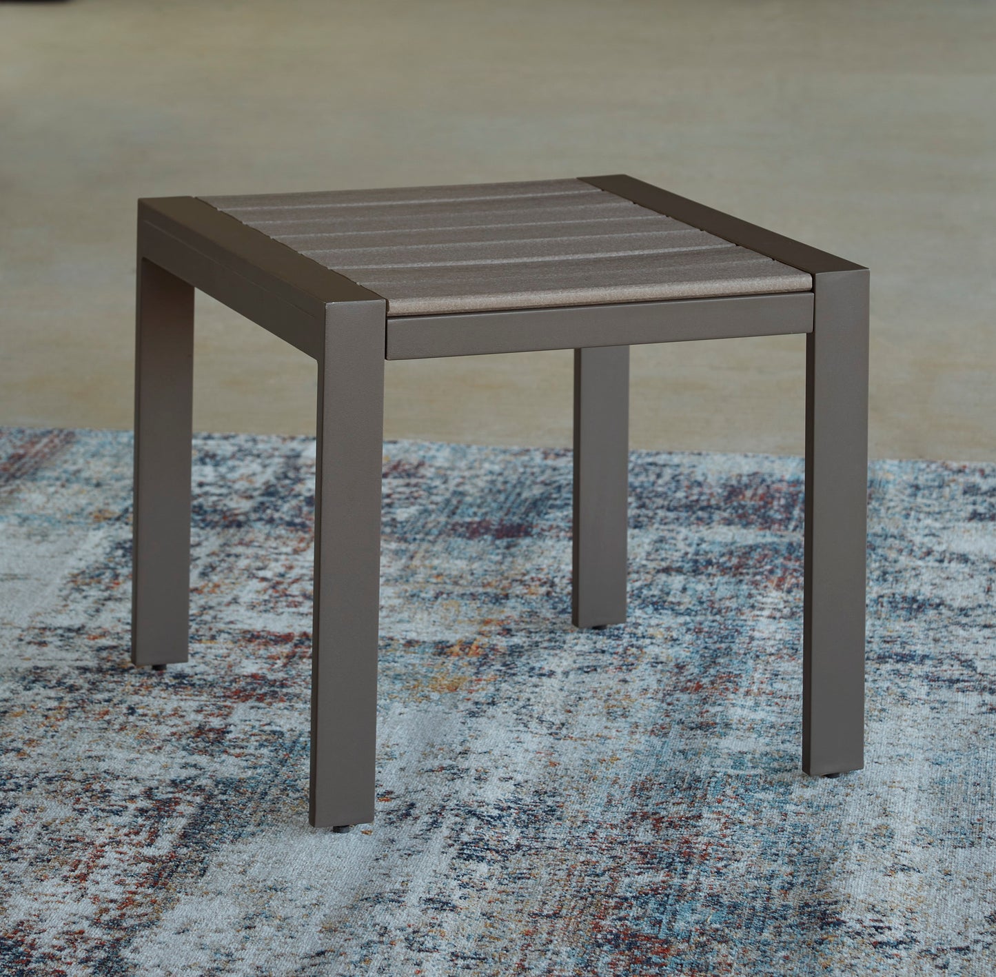 Ashley Signature Design Tropicava Outdoor End Table Taupe P514-702