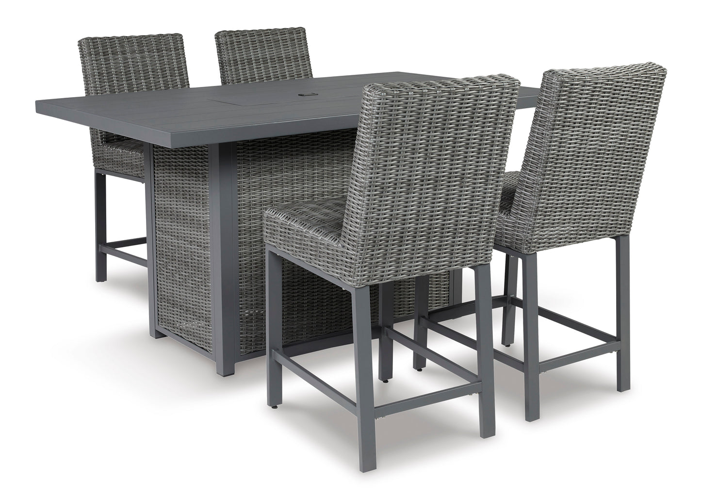 Ashley Signature Design Palazzo Outdoor Barstool (Set of 2) Gray P520-130