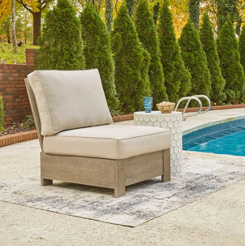 Ashley Signature Design Silo Point Outdoor Armless Chair with Cushion Brown P804-846