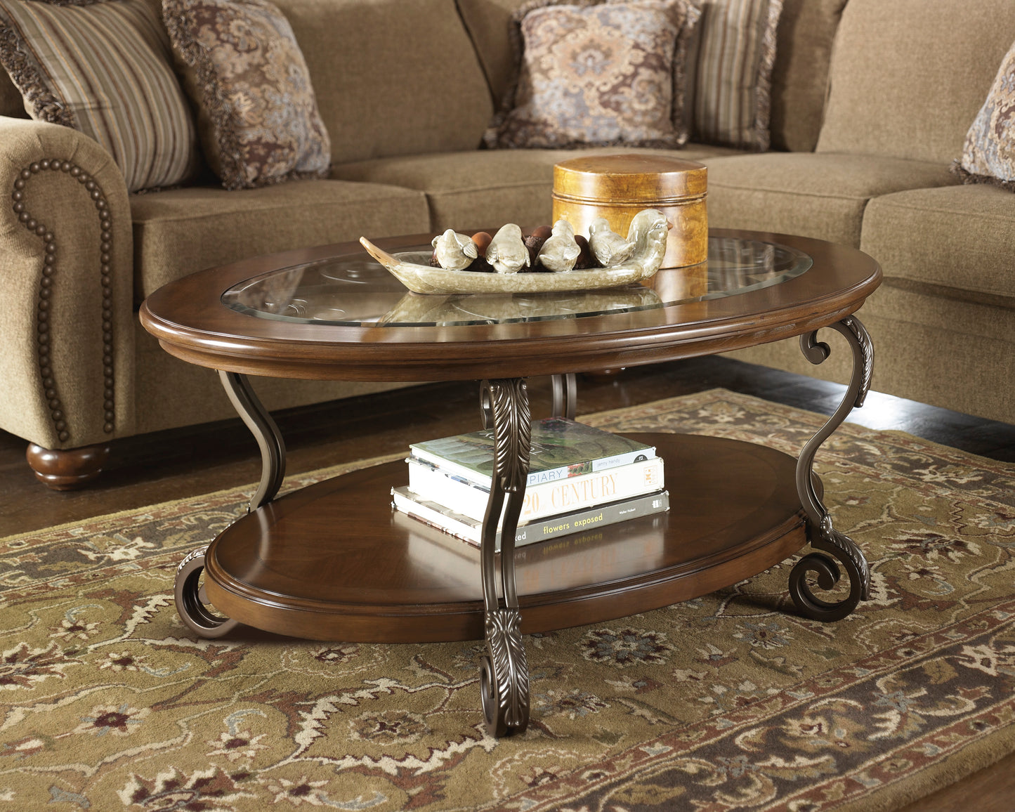 Ashley Signature Design Nestor Coffee Table Medium Brown T517-0