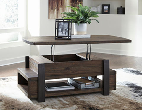 Ashley Signature Design Vailbry Coffee Table with Lift Top Brown T758-9