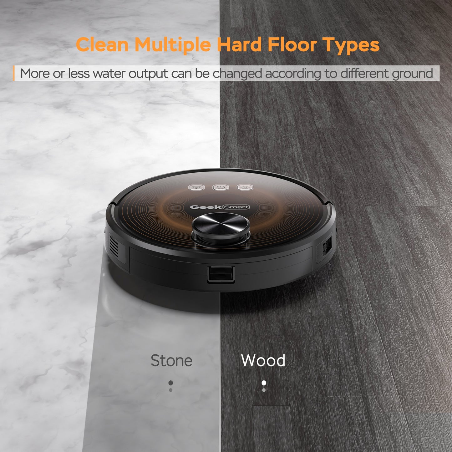 Geek Smart L8 Robot Vacuum Cleaner And Mop, LDS Navigation, Wi-Fi Connected APP, Selective Room Cleaning,MAX 2700 PA Suction, Ideal For Pets And Larger Home.