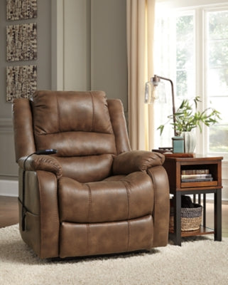 Ashley Signature Design Yandel Power Lift Recliner Saddle 1090012