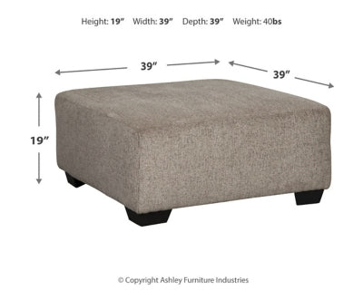 Ashley Signature Design Ballinasloe Oversized Ottoman Platinum 8070208