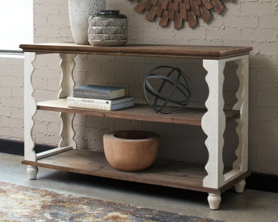 Ashley Signature Design Alwyndale Sofa/Console Table Antique White/Brown A4000107