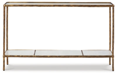 Ashley Signature Design Ryandale Console Sofa Table Antique Brass Finish A4000443