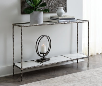 Ashley Signature Design Ryandale Console Sofa Table Antique Pewter Finish A4000453