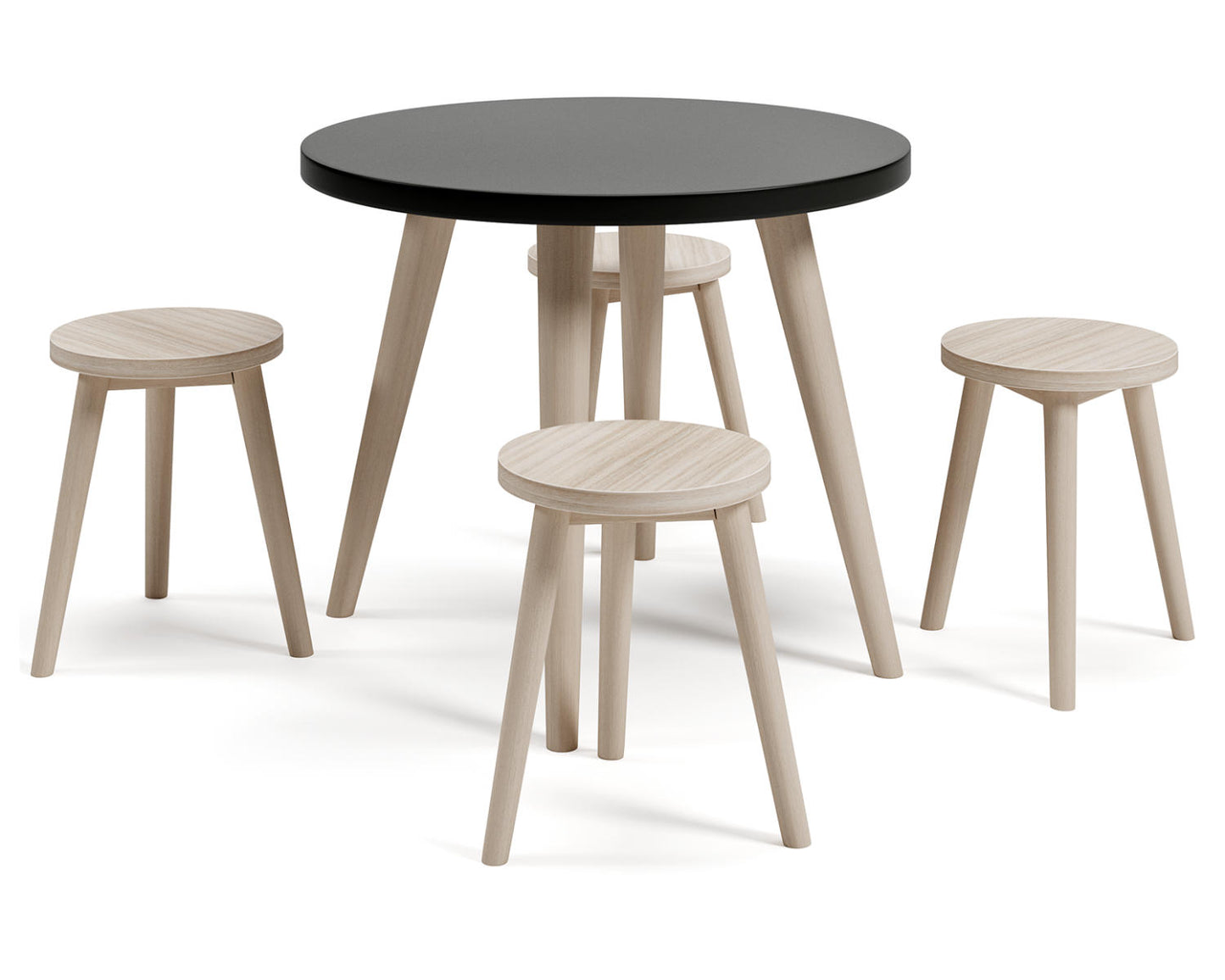 Ashley Signature Design Blariden Table and Chairs (Set of 5) Black/Gray;Natural B008-225