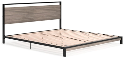 Ashley Signature Design Dontally King Platform Bed Gray/Black B024-82