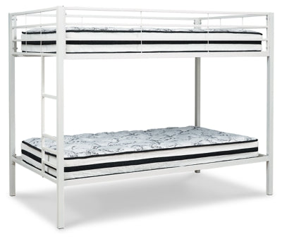 Ashley Signature Design Broshard Twin over Twin Metal Bunk Bed White B075-259