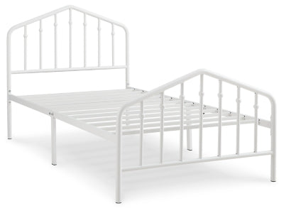 Ashley Signature Design Trentlore Twin Metal Bed White B076-671