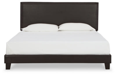 Ashley Signature Design Mesling King Upholstered Bed Dark Brown B091-082