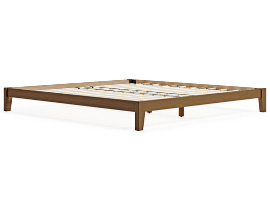 Ashley Signature Design Tannally King Platform Bed Light Brown B095-182