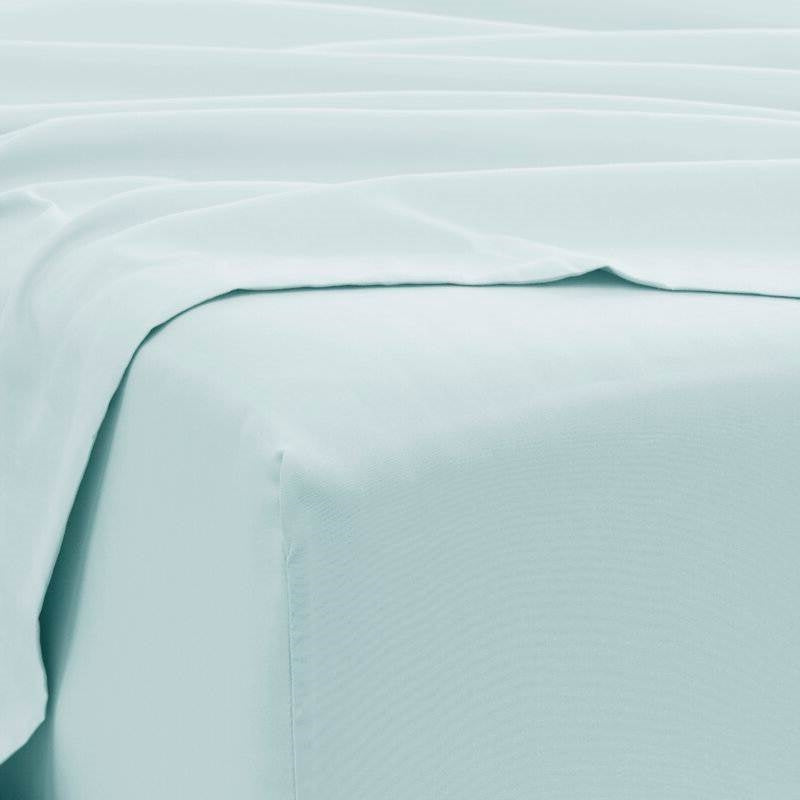 Queen Size Aqua 6 Piece Wrinkle Resistant Microfiber Polyester Sheet Set