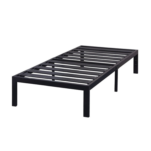 Twin size Heavy Duty Metal Platform Bed Frame with Wide Steel Slats