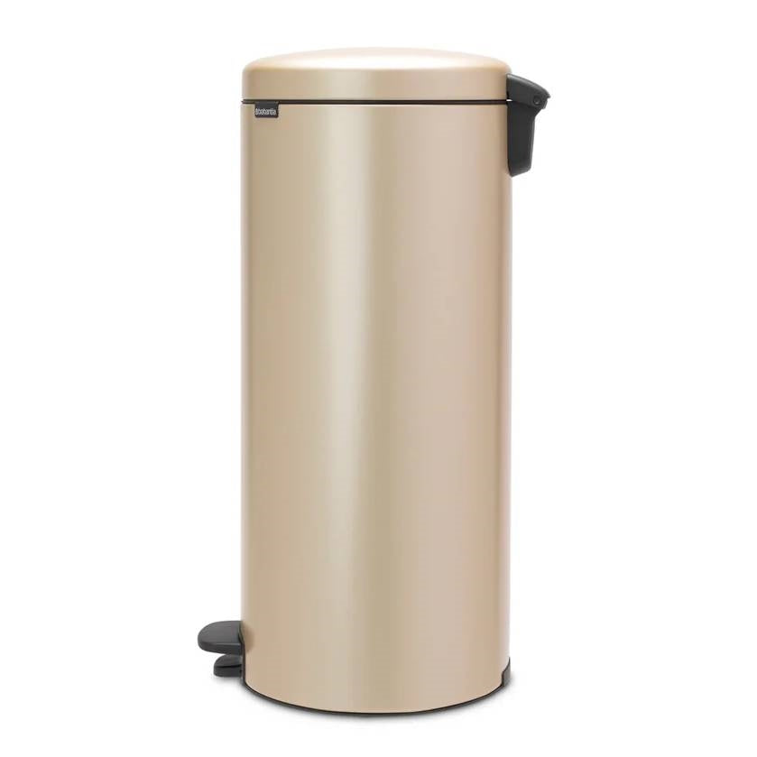 Stainless Steel 8-Gallono Kitchen Trash Can with Step On lid in Champagne Gold