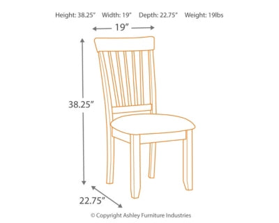 Ashley Berringer Dining Chair Rustic Brown D199-01