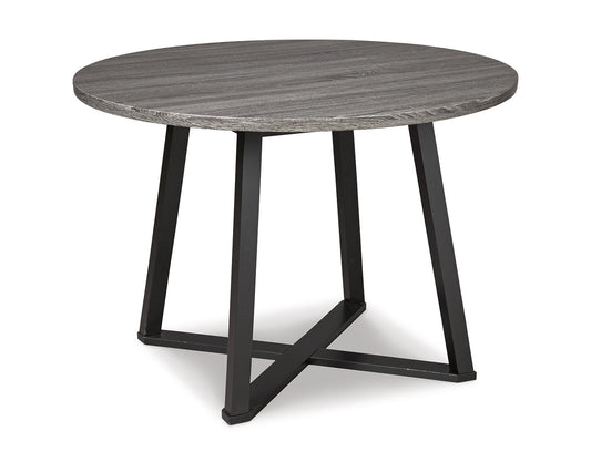 Ashley Signature Design Centiar Dining Table Black/Gray;Brown/Beige D372-16