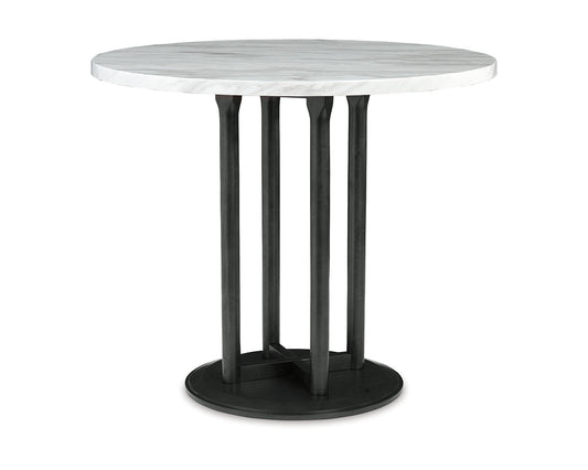 Ashley Signature Design Centiar Counter Height Dining Table Black/Gray;White D372-23