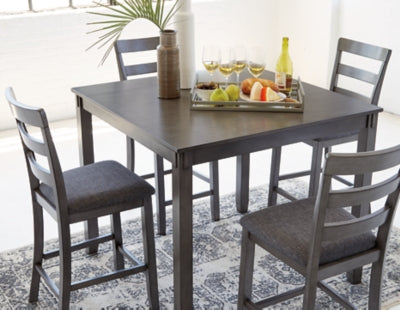 Ashley Signature Design Bridson Counter Height Dining Table and Bar Stools (Set of 5) Gray D383-223