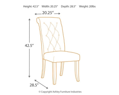 Ashley Signature Design Tripton Dining Chair Graphite D530-02