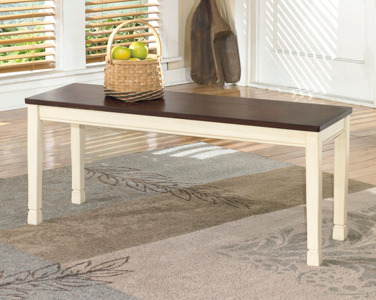 Ashley Signature Design Whitesburg Dining Bench Brown/Cottage White D583-00