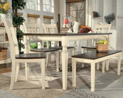 Ashley Signature Design Whitesburg Dining Table Brown/Cottage White D583-25