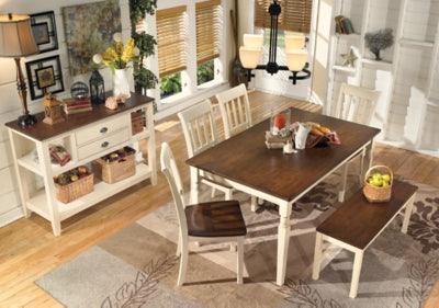 Ashley Signature Design Whitesburg Dining Table Brown/Cottage White D583-25