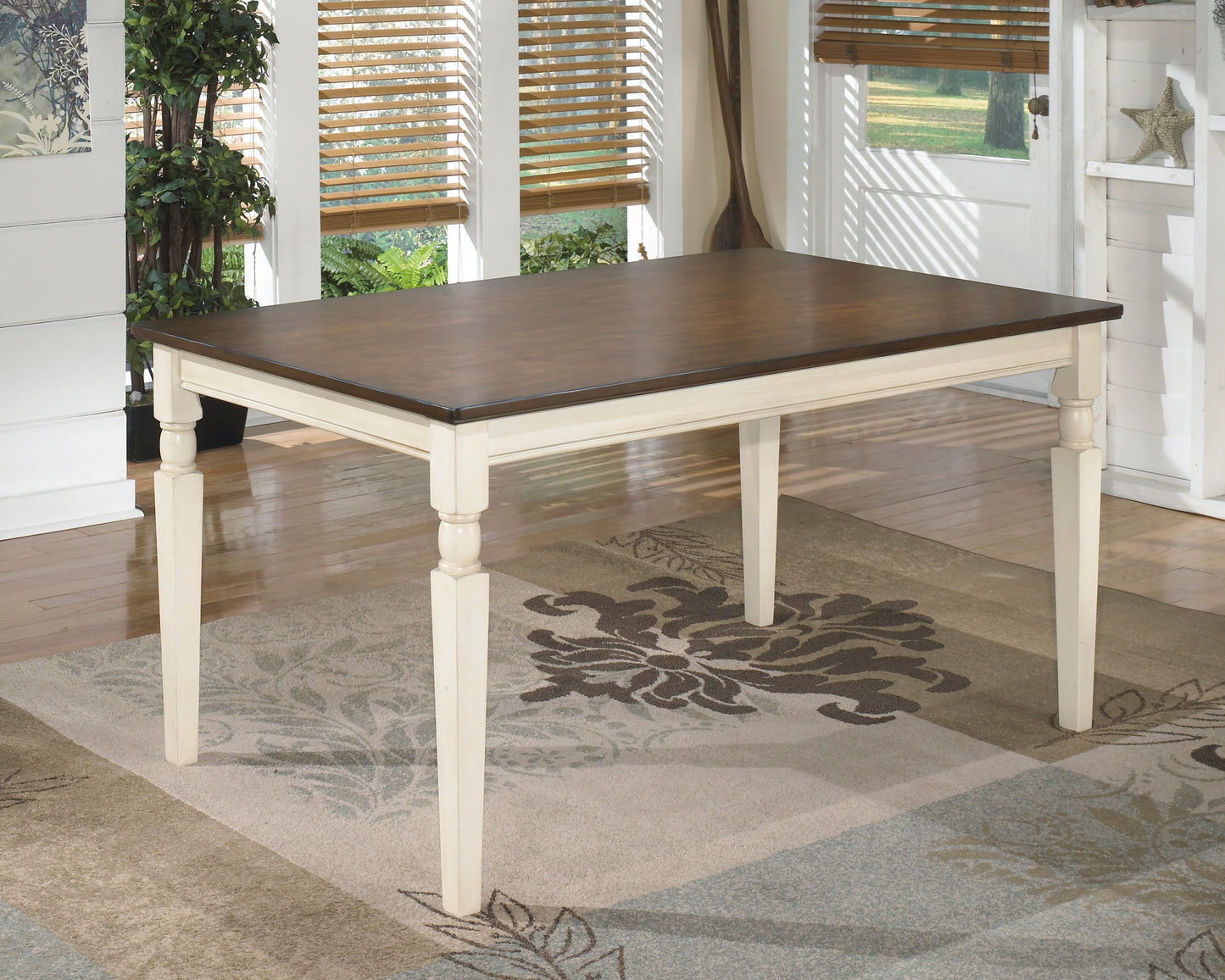 Ashley Signature Design Whitesburg Dining Table Brown/Cottage White D583-25