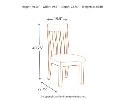 Ashley Signature Design Ralene Dining Chair Medium Brown D594-01