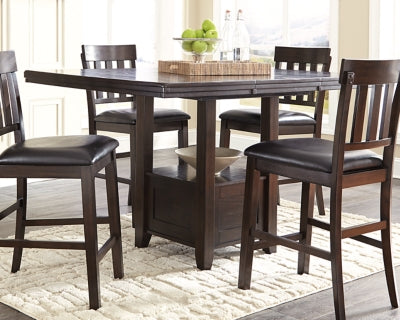 Ashley Signature Design Haddigan Counter Height Dining Extension Table Dark Brown D596-42