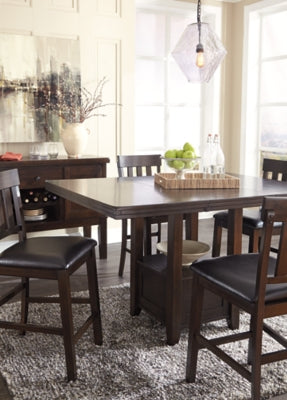 Ashley Signature Design Haddigan Counter Height Dining Extension Table Dark Brown D596-42