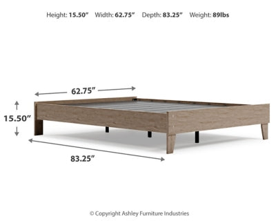 Ashley Signature Design Oliah Queen Platform Bed Natural EB2270-113