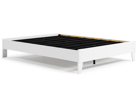 Ashley Signature Design Flannia Queen Platform Bed White EB3477-113