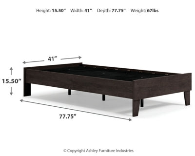 Ashley Signature Design Piperton Twin Platform Bed Black EB5514-111