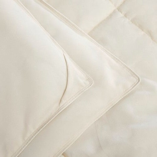 Full/Queen Traditional Microfiber Reversible 3 Piece Comforter Set in Ivory