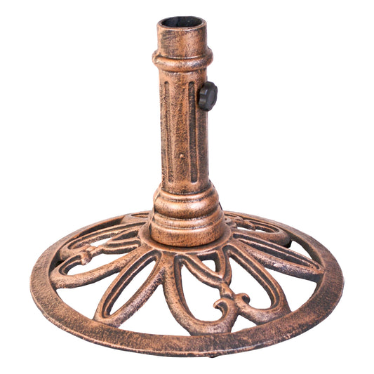 Bronze Finish Outdoor Cast Iron Patio Umbrella Base