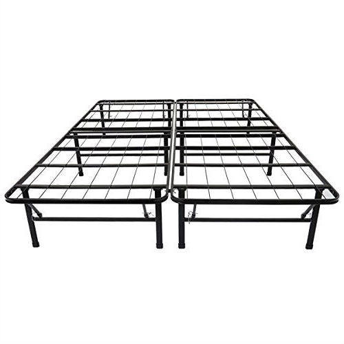 King size Black Metal Platform Bed Frame