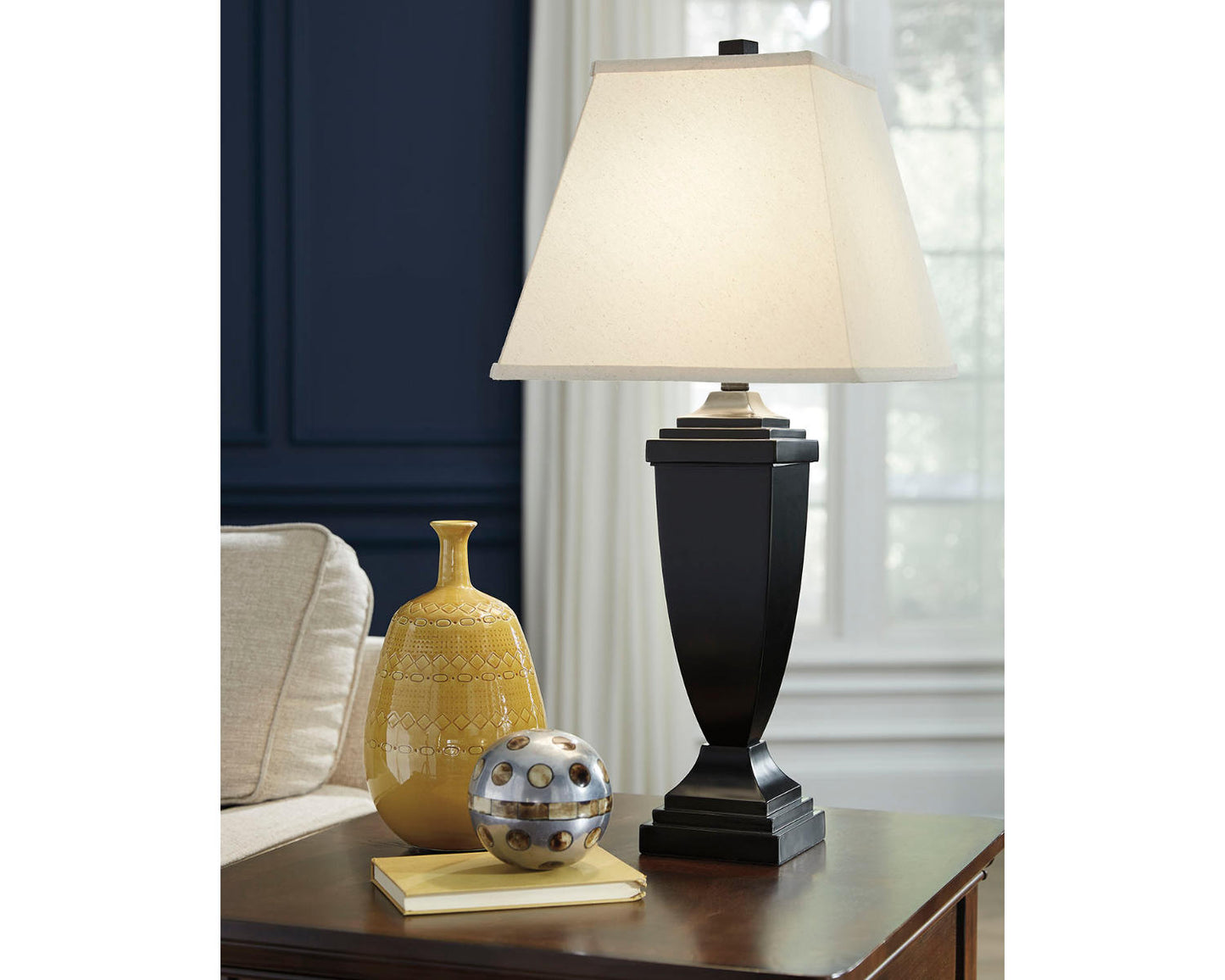 Ashley Signature Design Amerigin Table Lamp (Set of 2) Black/Gray L243154