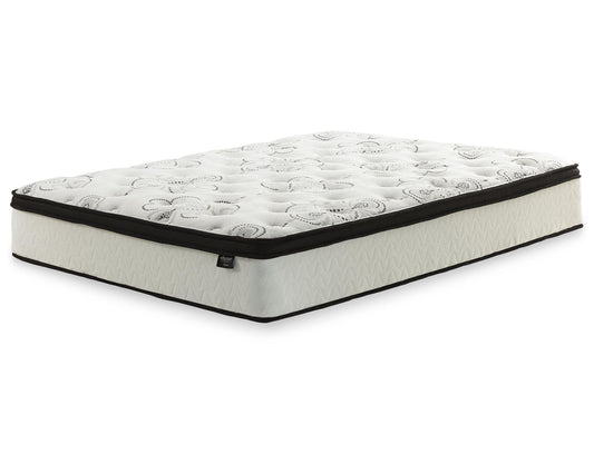 Ashley Sierra Sleep Chime 12 Inch Hybrid King Mattress in a Box White;Black/Gray M69741