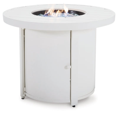 Ashley Signature Design Sundown Treasure Fire Pit Table White P011-776