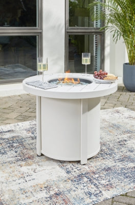 Ashley Signature Design Sundown Treasure Fire Pit Table White P011-776